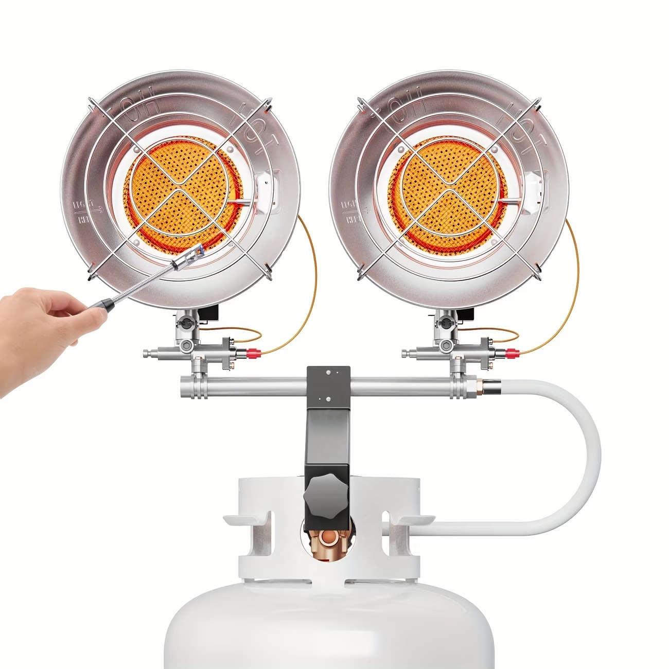 Double Tank Top Outdoor Propane Heater